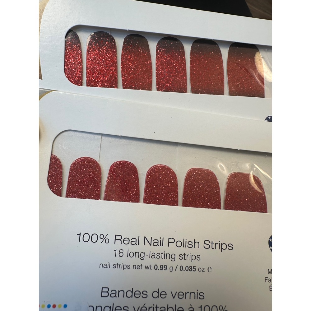 Color Street Nail Polish Strips Red Glitter Bundle Bloody Gorgeous Cran-tastic